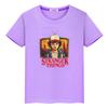 Stranger Things Print 100%Cotton T Shirt for Kids Boy10year Anime Tees Y2k One Piece Kawaii Short Tops Tshirt Kids Clothes Girls