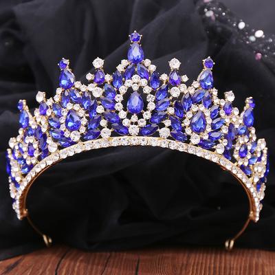Свадебная корона в новом европейском стиле, атмосферный хрустальный головной убор в стиле барокко, аксессуары для дворцовой королевской короны