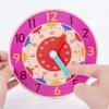 Children Montessori Wooden Clock Toys Hour Minute Second Cognition Colorful Clocks Teaching Aids for Kids Preschool Children