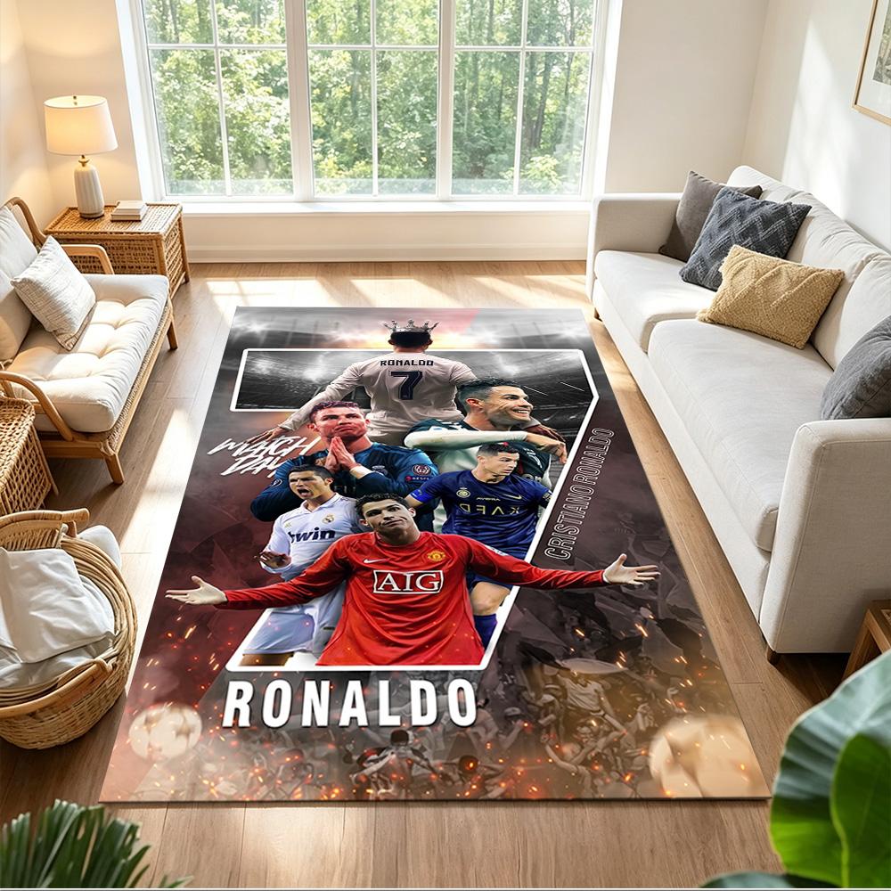 Cristiano Ronaldo Floor Mat Design for Entryway Balcony Decorate room Dining Room Antislip Carpet Decorate Offices Perfect Gift for Women/Men