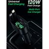 Retractable Car Charger - 4-in-1 Fast Charger with Dual USB Ports & 2.6ft Cable Compatible with iPhone 15/14/13 Pro Max Galaxy S23/S24 – Compact & Mu