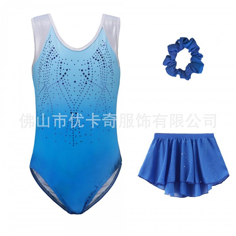 Girls Ballet Leotard With Tulle Skirt Hair Accessory Set Dance Practice Performance Sweet Style
