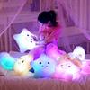 34CM Creative Toy Luminous Pillow Soft Stuffed Plush Glowing Colorful Stars Cushion Led Light Toys Gift