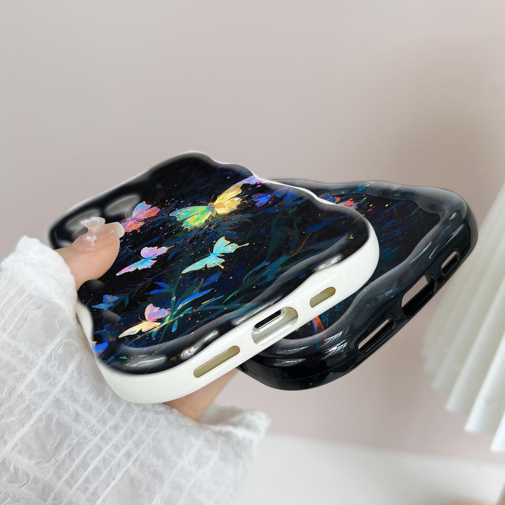 Для Honor 90 Lite P30 Pro Infinix Hot 30 40 40i 40 Pro Smart 8 Pro Vivo V29e V30e Мечтательный красочные бабочки волнистый край мягкий силиконовый чехол для телефона