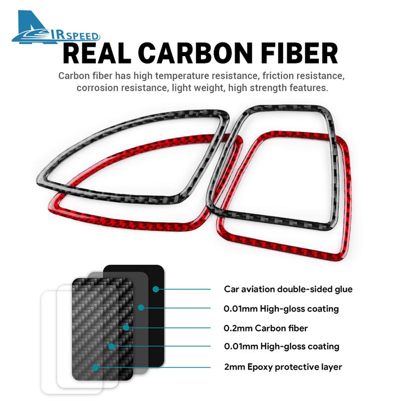 Real Soft Carbon Fiber Sticker For Kia Sportage 2024 2025 LHD RHD Car Air Vent Outlet Frame Interior Trim Accessories