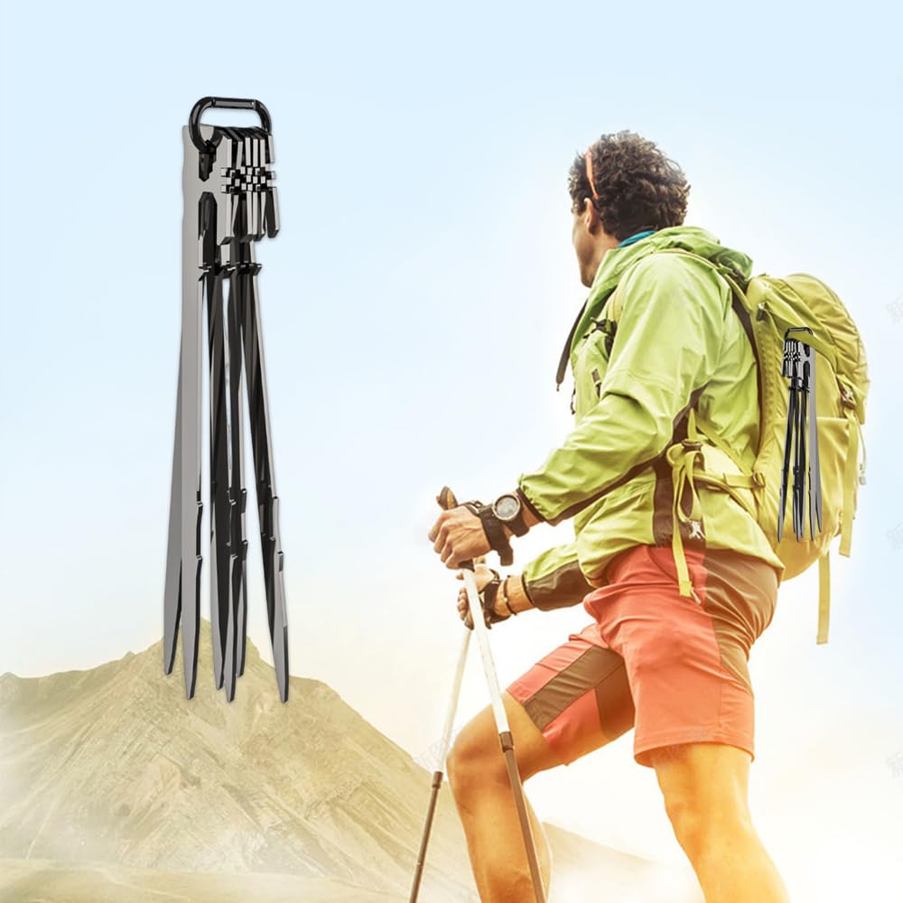 LKCCTK Набор колышков для кемпинга из нержавеющей стали для каменистых и песчаных пляжей, 12 шт., 420 шт., 28 см, прочность, жесткость, многофункциональность, инструменты,