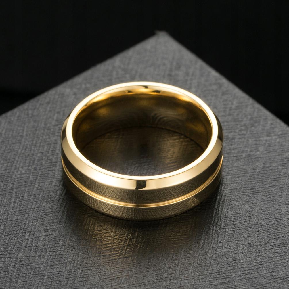 Wedding Ring Gold Steel Jewelry 316L Size 22 Eu22 Us10
