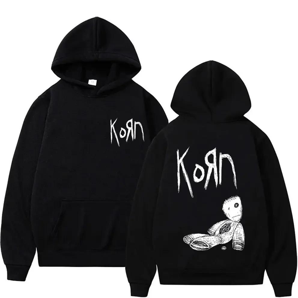 Толстовка с капюшоном с принтом рок-группы Korn для мужчин и женщин Альтернативная толстовка с капюшоном