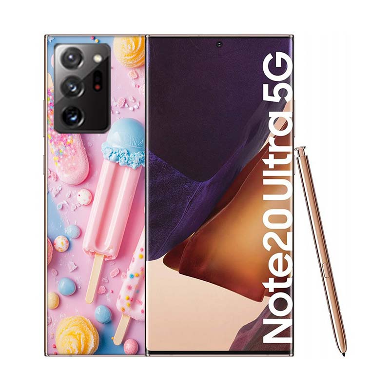 Colorful Ice Cream and Popsicles Phone Case for Samsung A55 A35 A25 A15 A07 A05S A16 A17 A26 A36 A37 A56 A57 Galaxy Note 20 10 A