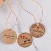 100PCS Hanging Kraft paper Package Price Label Tag Cards Gift Tags Red Heart