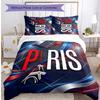 France Football Printed Bedding 3 Piece Set Cozy Breathable Bed Cover Set as Housewarming Holiday Gift