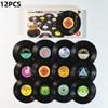 6/12Pc Heat Resistant Coffee Coasters Retro Vinyl Record Cup Coaster Anti-slip Coffee Coasters Drink Mug Mat Table Placemat Deco