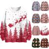 Рождественские толстовки для женщин Вязаный свитер Милая рубашка Осенний свитер с круглым вырезом Топы