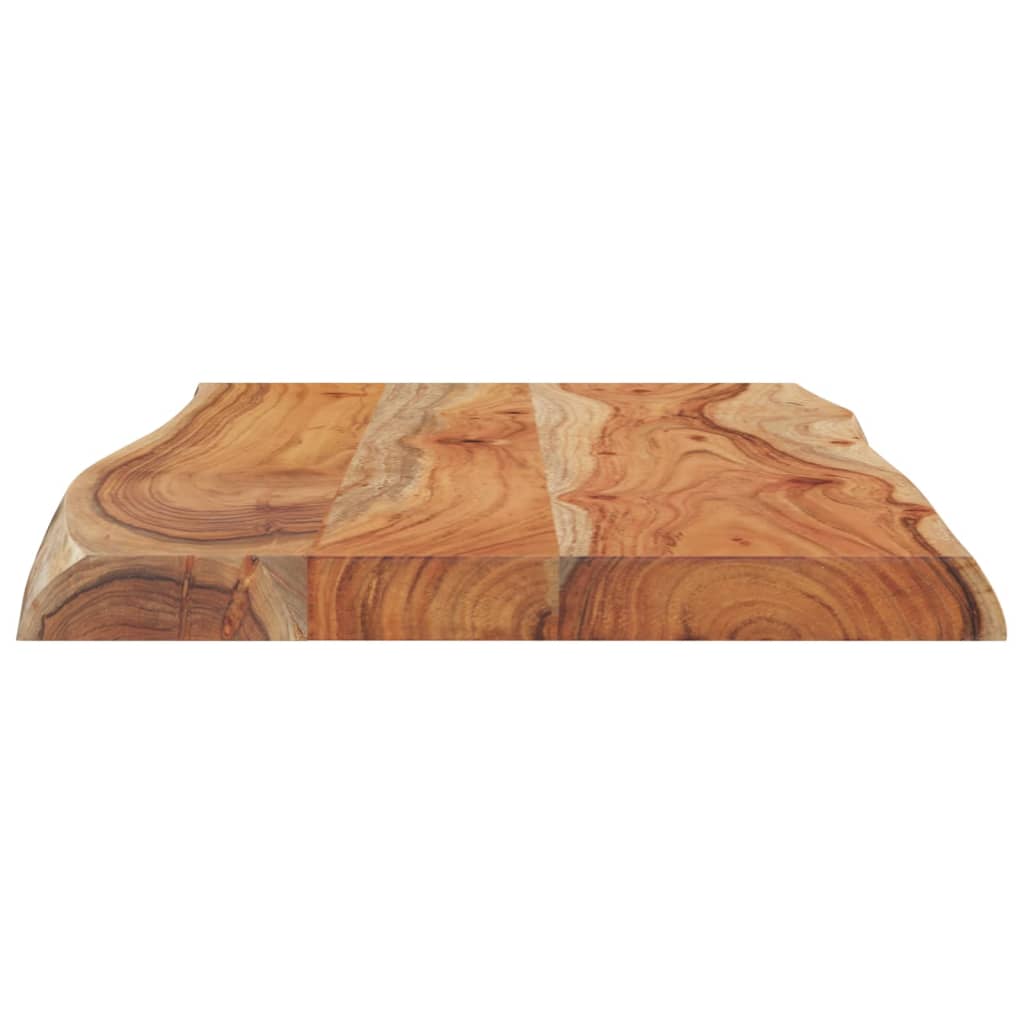 Table Top 70 x 40 x 2.5 cm Rectangular Solid Acacia Wood Live Edge