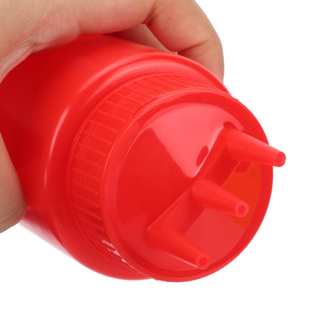 3 шт. Бутылка для приправ с 3 отверстиями и крышкой для салатных заправок, соусов, кетчупов