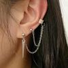 European-American Style 5-Piece Leaf Cartilage Ear Cuff Set - Fashionable, Creative, Non-Pierced Double-Layer Earrings