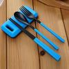Folding Travel Dinnerware Set Tableware Cutlery Set for Kids Bento Lunch Tableware Chopsticks Outdoor Travel Tool