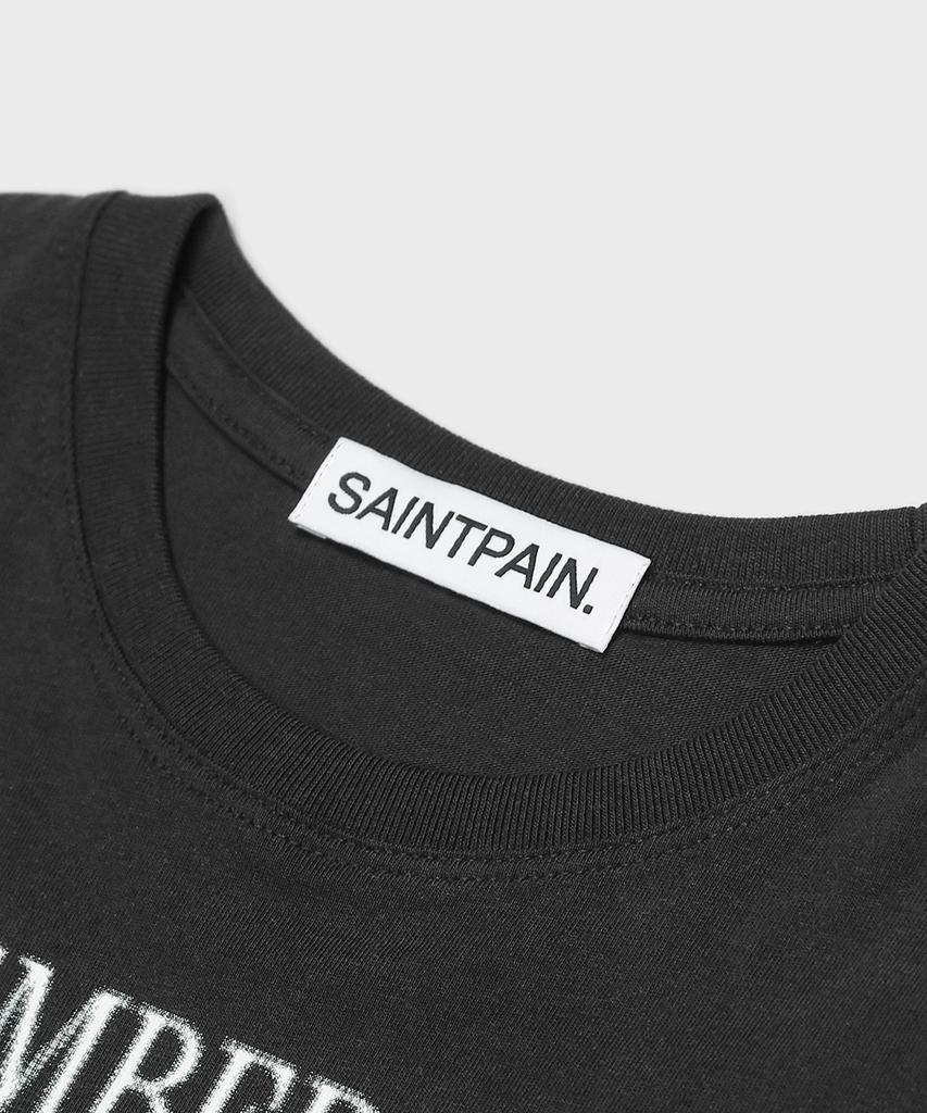 SAINTPAIN Sp Водянистая Укороченная Футболка с Коротким Рукавом Черная