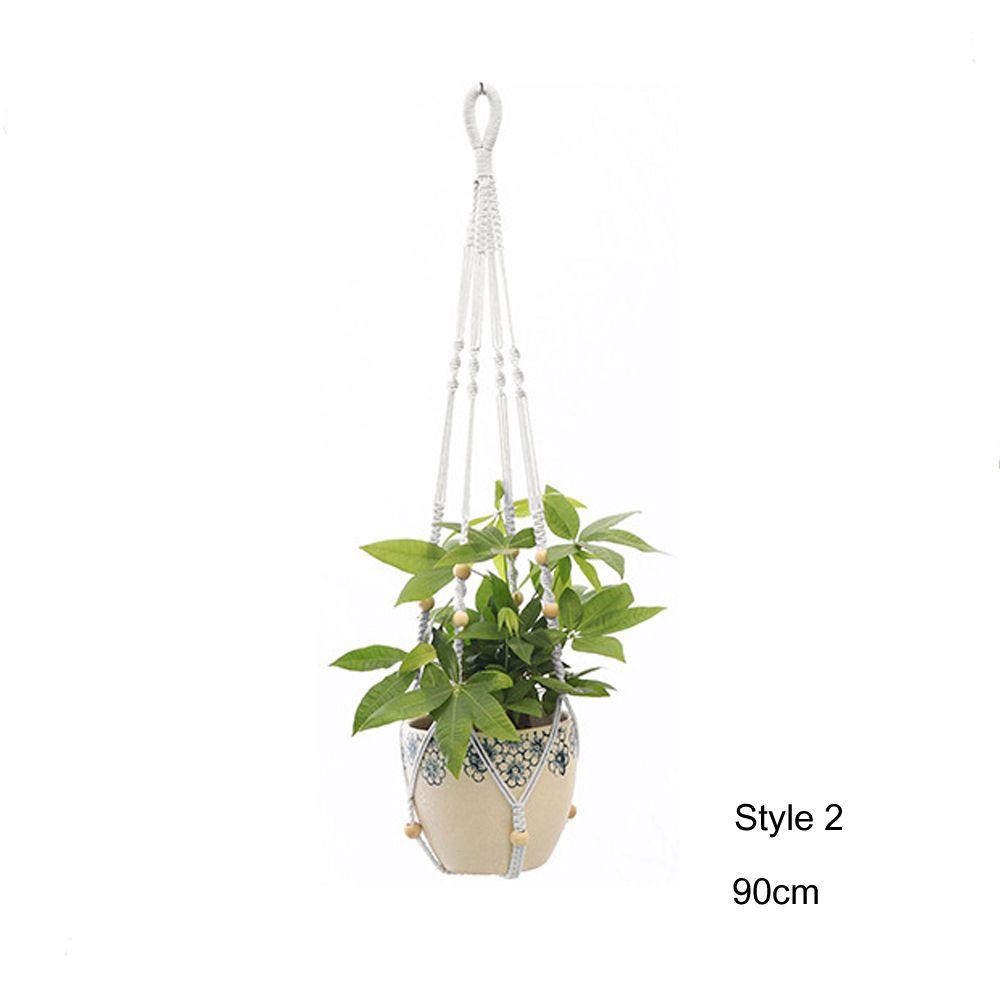 Indoor Hooks Macrame Hanging Basket Flower Pot Holder Garden Hanging Rope Plant Hanger