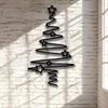 Metal Christmas Tree Wall Art Rust-Resistant Christmas Tree Line Handicrafts