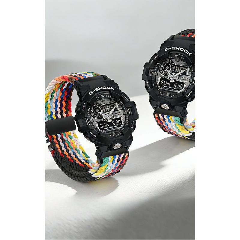 Для Casio G-SHOCK GA100 110 120 GA2100 DW5600 GM110 GW5600 ремешок для часов 16 мм нейлоновый тканый ремешок для часов магнитная застежка браслет