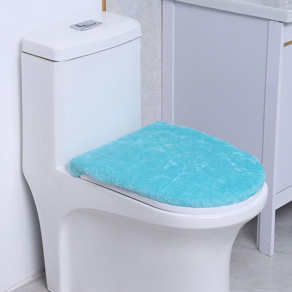 Washable Toilet Dust Cover Dustproof Stretch Toilet Seat Cover Toilet Lid Cover