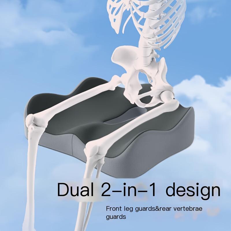 Эргономичная подушка под копчик из пены с памятью, Нескользящая мягкая поддержка | Съемный чехол из моющегося полиэстера, Подходит для офисных кресел, инвалидных колясок и автомобильных сидений