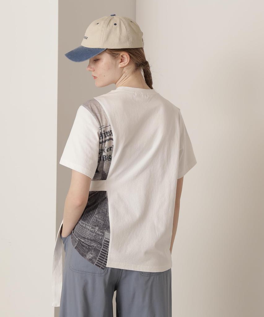 Avirex WEB&DEPOT Exclusive CREPE NY PATTERN PRINT TUNIC, Women's, F 033, Off-White, 783-4135608