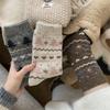 Рождественская елка Зимние утолщенные носки для тепла Шерстяные носки средней длины Идеи Xiaohongshu Такие же носки для наслоения Женские носки