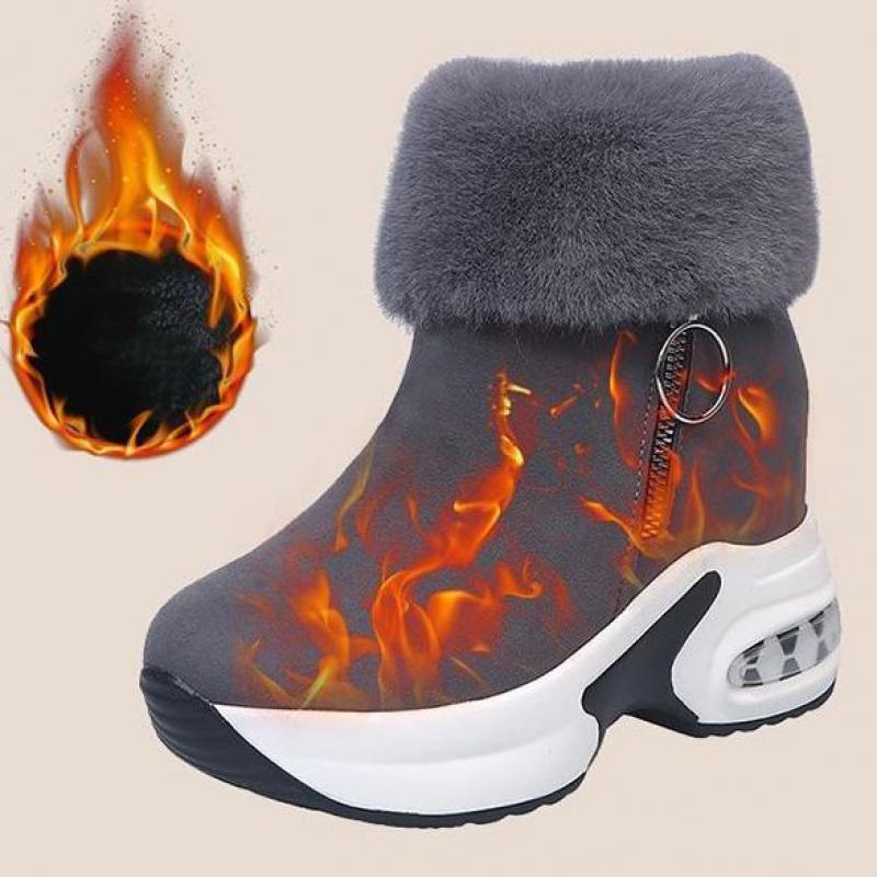 Women's Wedge Heel Ankle Boot Warm Plush Winter Shoes for Woman High Heels Ladies Boot Women Snow Boots Winter Shoes Plus Size