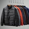 Portable Lightweight Ort Down Jaet for Men Autumn Winter Cotton Padded Stand Collar Warm Casual Ly Friendly Outerwear