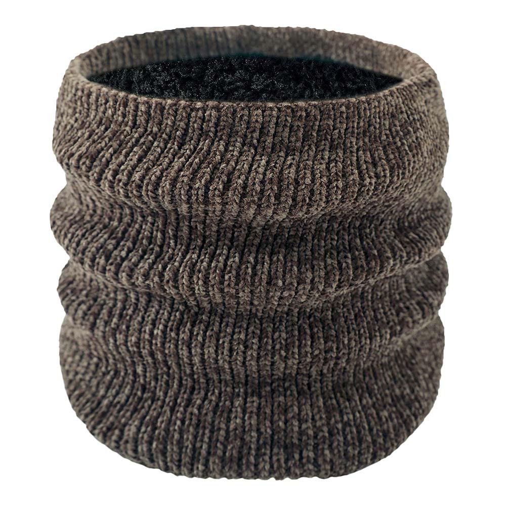 Утепленный чехол на шею из бархата синели: Толстый шерстяной шарф-петля унисекс с высоким воротником