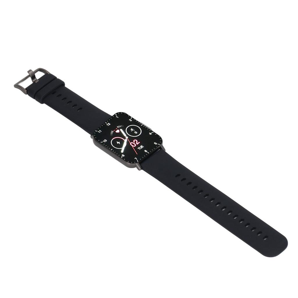 Waterproof Smartwatch Black IP67 Waterproof Touch Screen Pressure Temperature Test Black Smartwatch