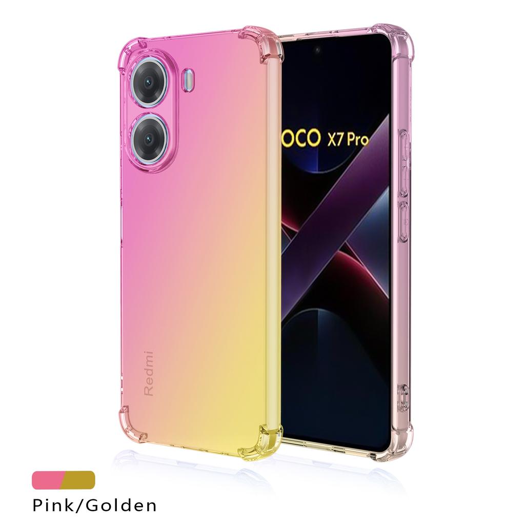 Ударопрочный градиентный чехол из ТПУ с усиленными углами для Xiaomi Poco X8 Pro Max, защитный прозрачный чехол