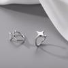 Fashion Jewelry Ear Cuff Silver Color Cartilage Stud Star Ear Clips Korean Style Women Earrings