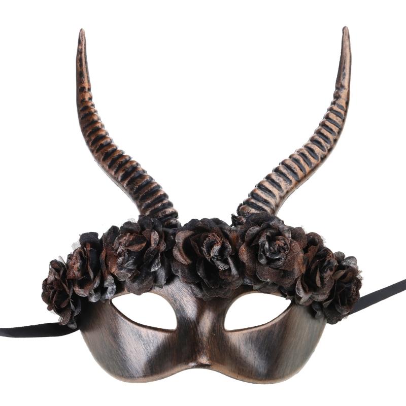 Маска на Хэллоуин Маскарадная маска Маска на пол-лица Маска Демона Маска для Марди Гра Маска для Карнавала Маска с Рогами для Вечеринки
