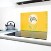 GLASS PROTECTIVE PLATE FOR STOVE 80x52 FLOWERS