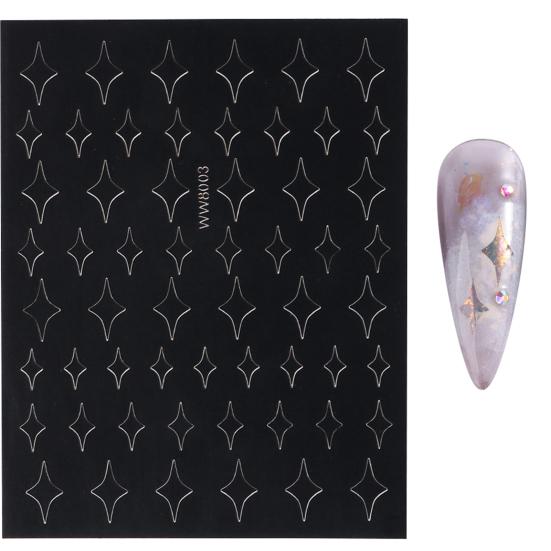 Изысканные наклейки для ногтей со звездами, сказочная мода, долговечность