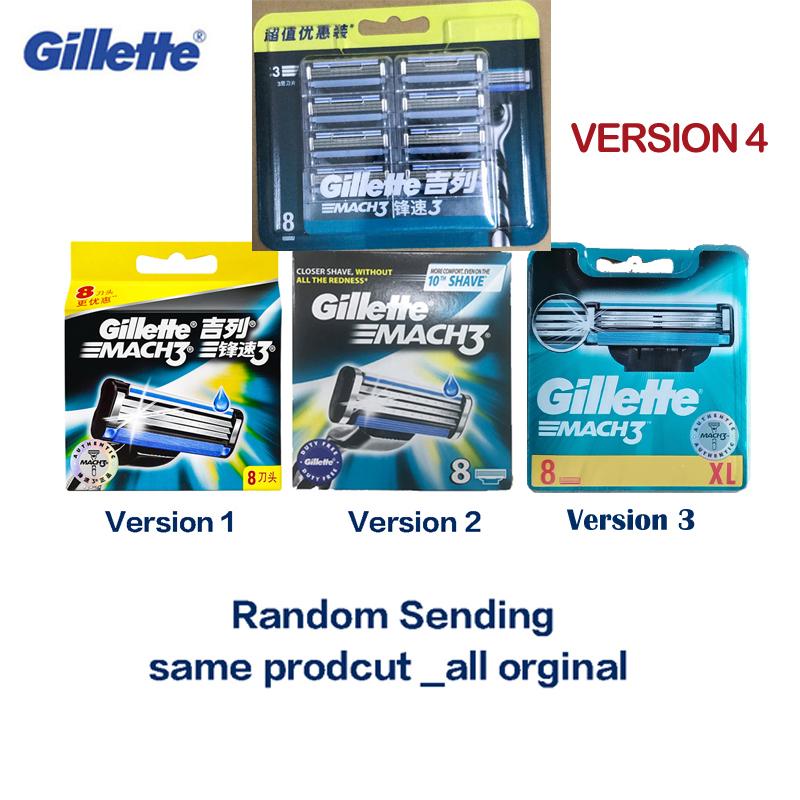 Gillette Mach3 мужское лезвие для бритья для лица, безопасное Mach 3, бритва для лица, 8 шт., ручные лезвия для бороды
