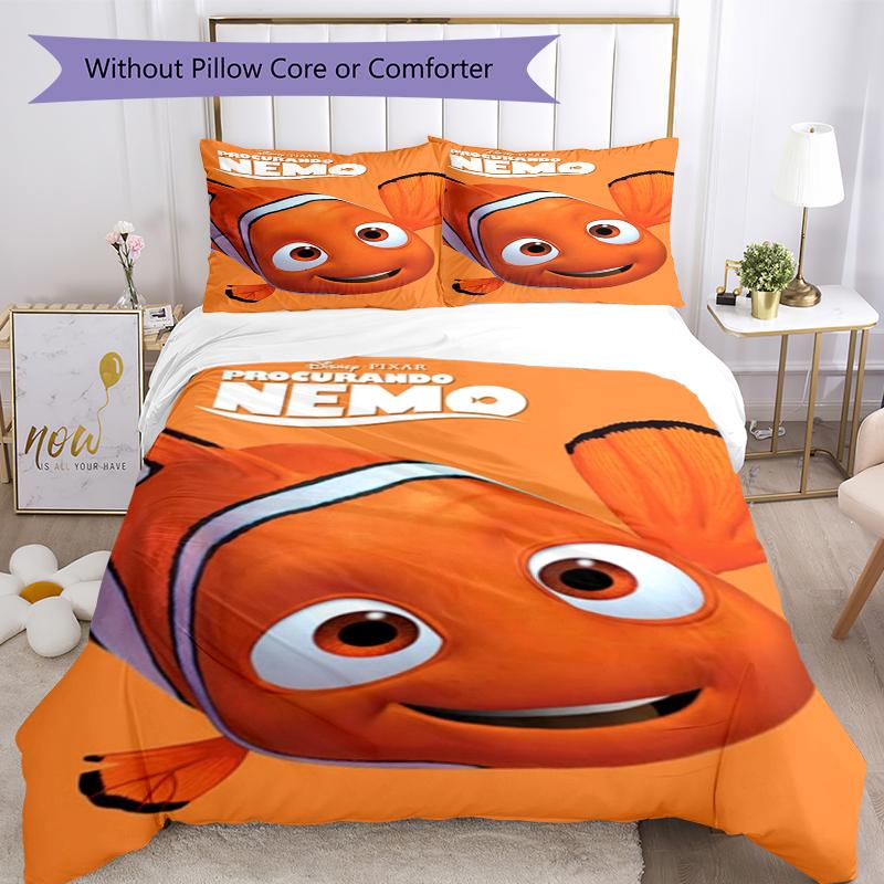 3pcs Nemo Bedding Set Duvet Cover Closure Includes 1 Duvet Cover & 2 Pillowcases, Soft and Comfortable for All Seasons.