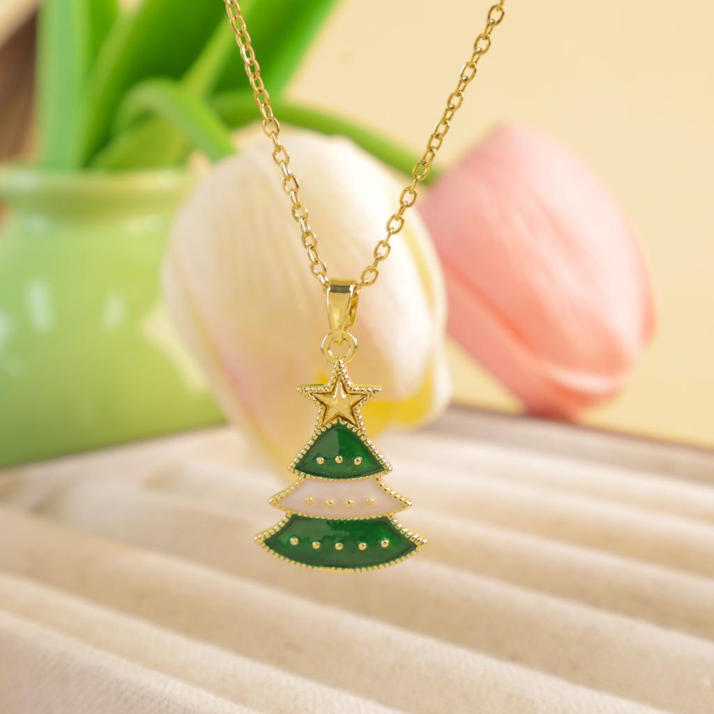 Necklace Female European and American Christmas Versatile Atmosphere Necklace Niche Design High-end Titanium Steel Accessories