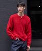 Свитер Henley с поврежденным кабелем SENTAIR_Красный