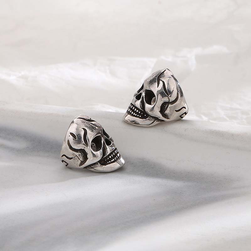 Серьги-клипсы в виде скелета в стиле панк для женщин, винтажные полые серьги-маски, забавные аксессуары для ушей для пары, модные украшения для вечеринки на Хэллоуин