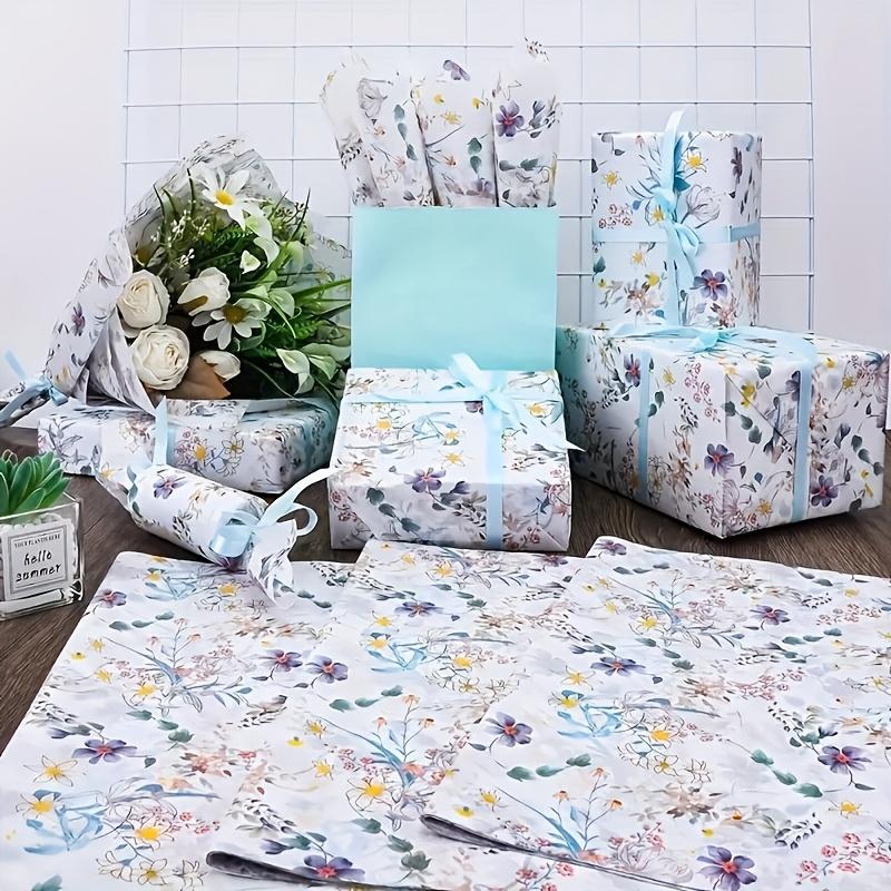 10 Sheets/set Floral Tissue Paper Plant and Flower Design Gift Wrapping, Crafts, Birthday, Wedding Decor, Bouquet Supplies, Versatile Decoration Paper