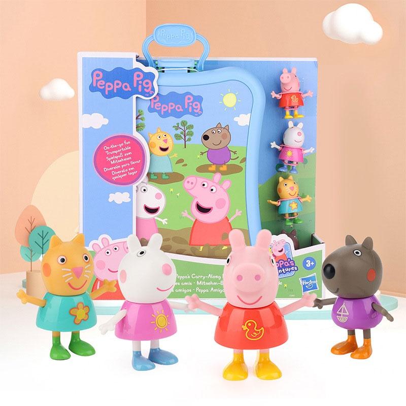 Свинка Пеппа Розовая Свинка Портативный Друг Плюшевый Набор Игрушек Пеппа Кукла для Ношения с собой Для Детей