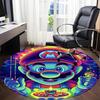 1pc Psychedelic Mario Office Round Area Rug, Under Office Chairs Bedroom Living Room Home Decor  a1022289