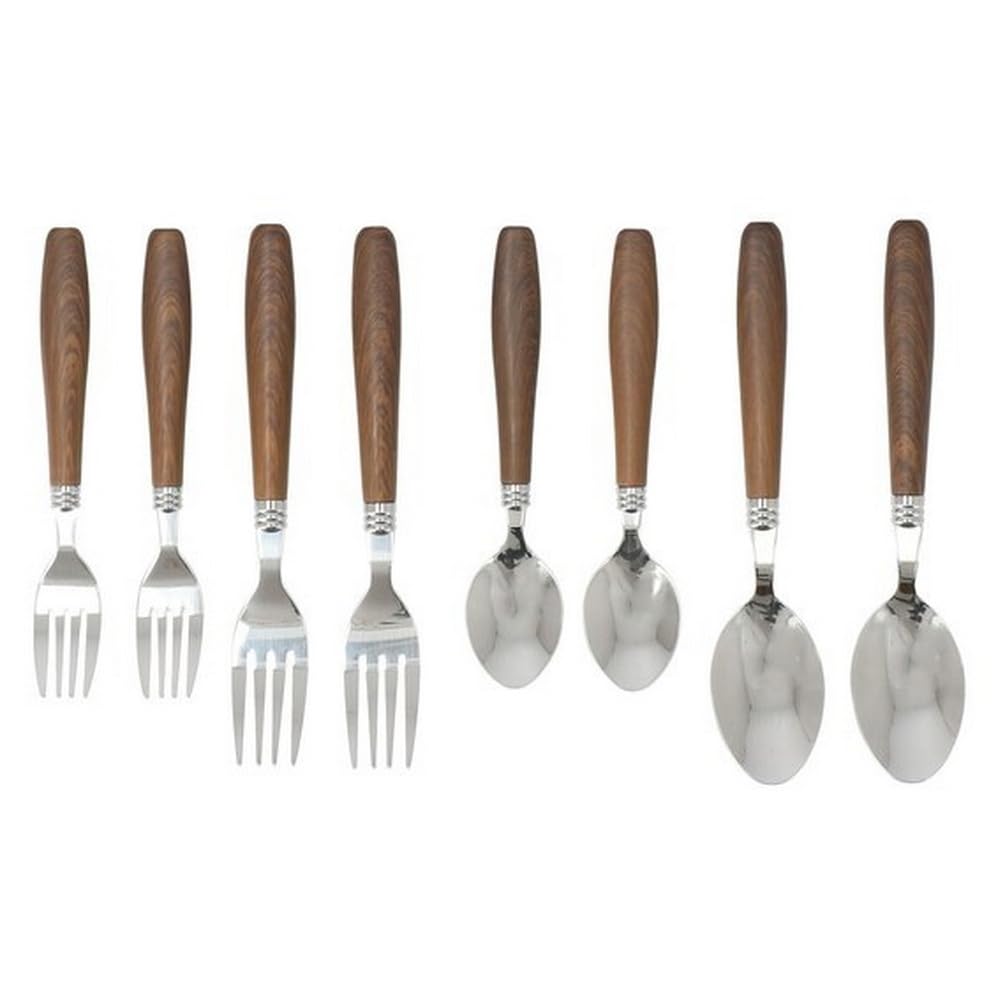 Nitori Cutlery Set Holtz Medium Brown NITORI 8914545 8-piece
