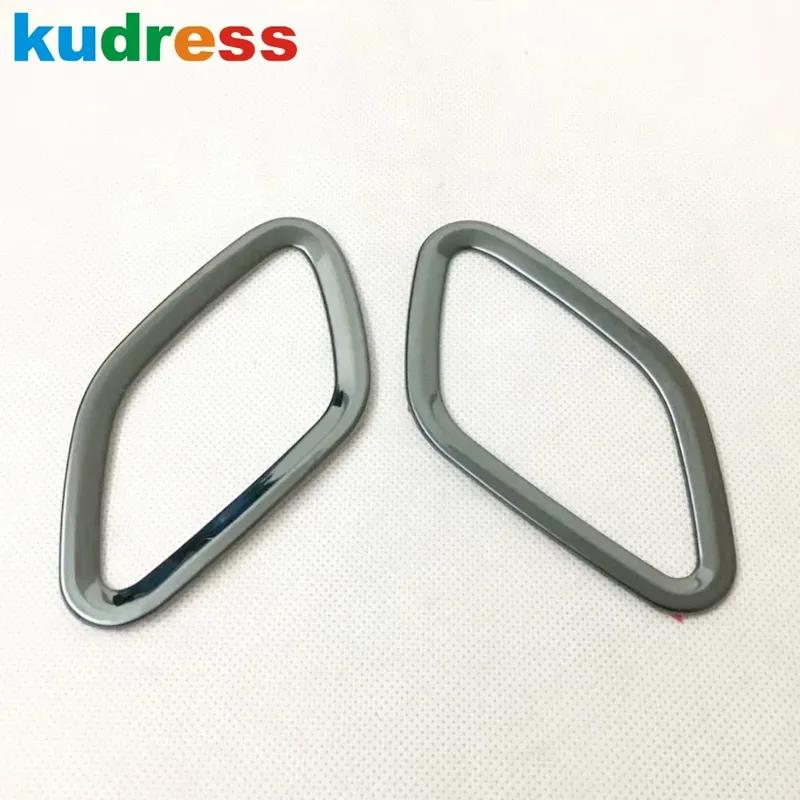 For MG Zs SUV 2017 2018   Carbon Fiber Car Front Upper Air Condition Vent Outlet Cover Trim Interior Accessories