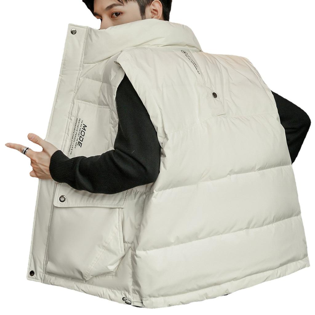 Men's Winter Warm Stand Collar Down Vest Jacket Coat Large Size Thicken Puffer Waistcoat