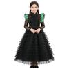 Elphaba Cosplay Dress Witch Costume For Girls Halloween Black Set With Cloak Christmas Birthday Party Long Dresses Princess Gown